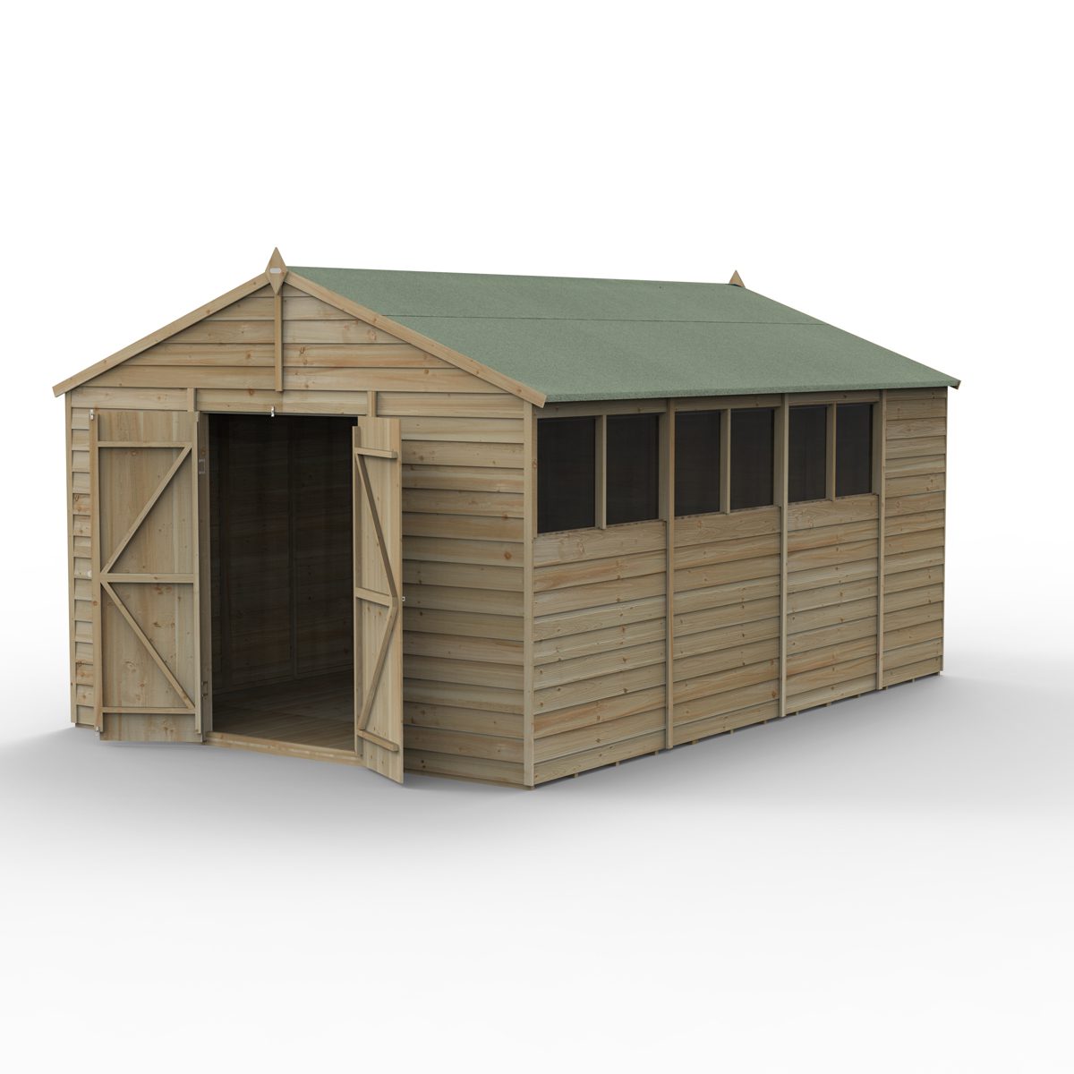 5013053199084 1 4LIFE Apex Shed 10x15 Double Door 6 Windows Home Delivery 1200.jpg